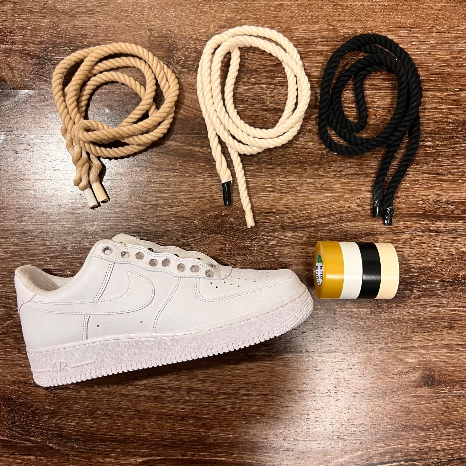 ロープシューレース、ロープ靴紐 ※ Air Force1等カスタム用 - 靴