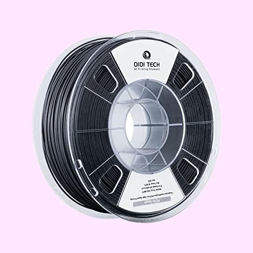 Color:ブラック QIDI TECH PETG-Tough 3D プリンター フィラメント、タフネス強化 PETG フィラメント1.75mm、3Dプリント用フィラメント1kgスプール（2.2ポンド）、高速印刷に適し、ほとんどのFDM 3Dプリン