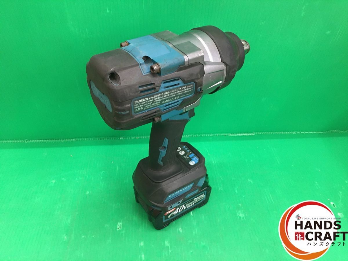 品 マキタ makita 40Vmax 充電式インパクトレンチ TW001G 本体のみ バッテリBL4025付属 マキタ DC36V 2.5Ah 90Wh 充電32回