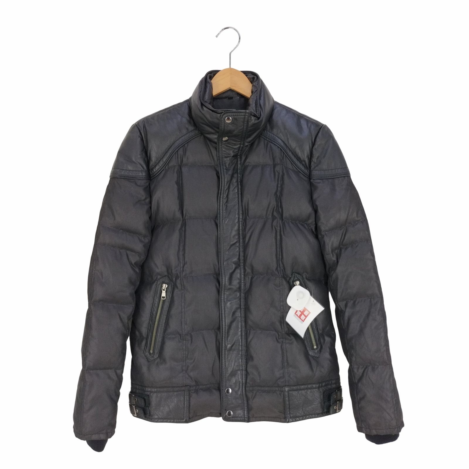ユーズドフルギ USED古着 レザー切替 ダウンジャケット メンズ JPN：2  