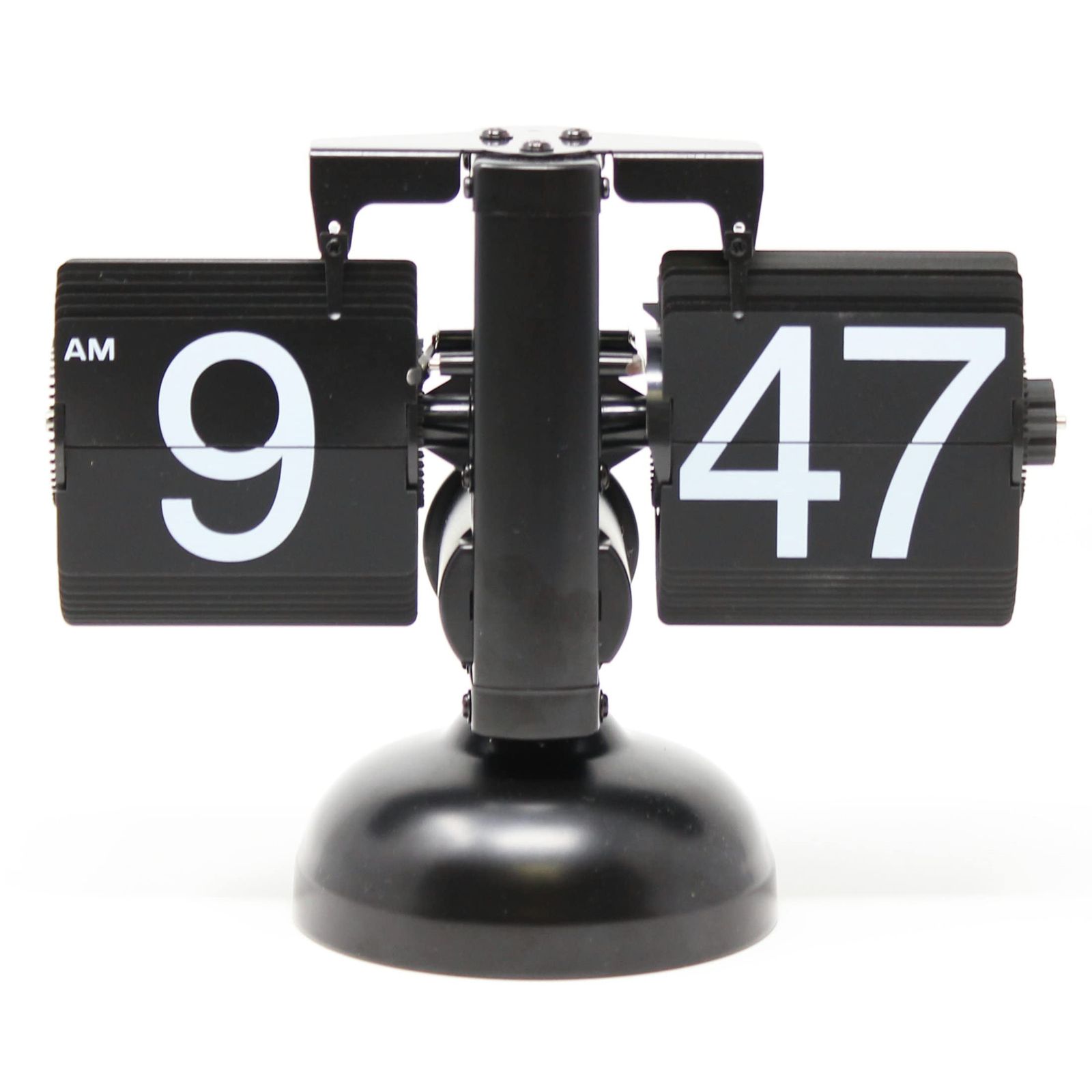 送料無料 WINTECH フリップクロック パタパタ時計 ブラック BK FPC-2