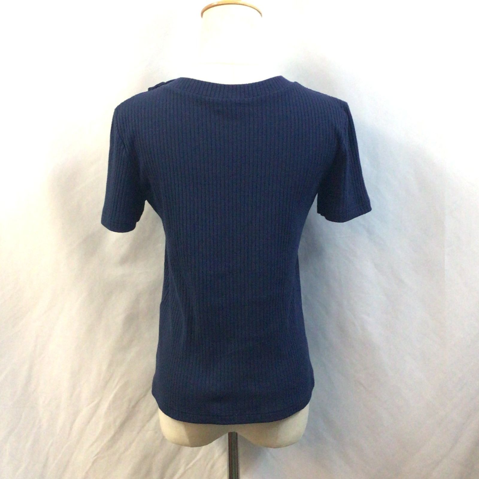 シャネル ココマーク イカリボタン マリン 半袖ニット セーター カットソー シャネル ココマーク イカリボタン マリン 半袖ニット セーター