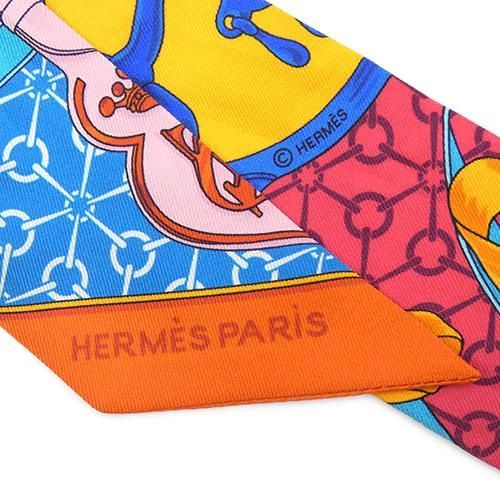 中古 エルメス スカーフ HERMES シルク ツイリー La Promenade du