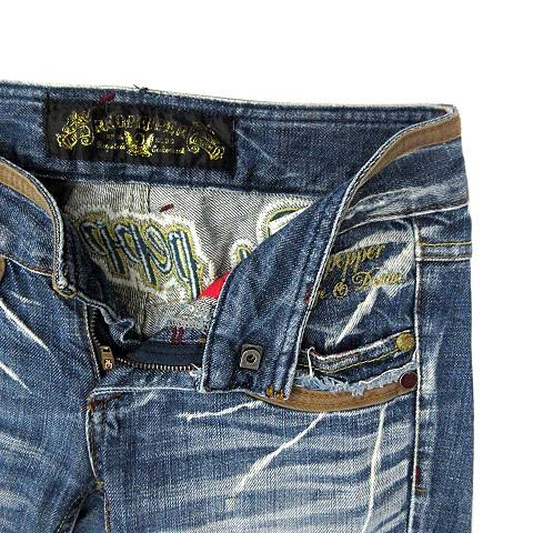フレアデニムパンツ レッドペッパー ドクロ刺繍redpeppery2k スタッズ RED PEPPER レッドペッパー Y2K グランジ デニム ジーンズ 刺繍