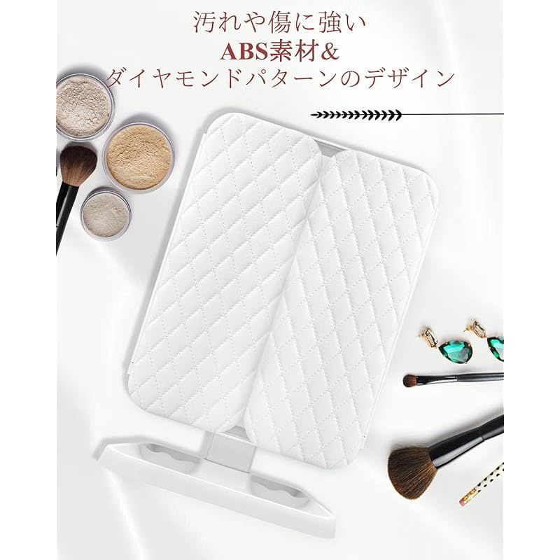 Auxmir 女優ミラー 三面鏡 卓上鏡 52個LED ライト付き 拡大鏡 2