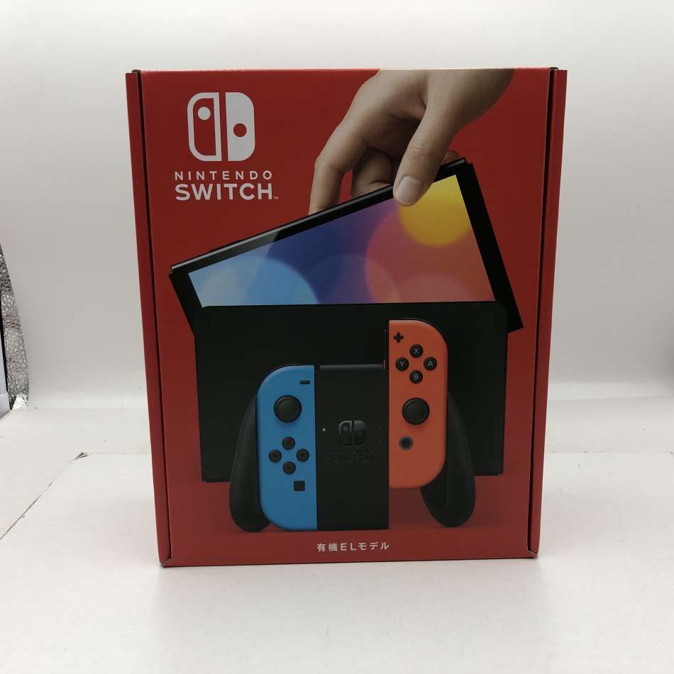 01w-0765 〇 未使用品 Nintendo Switch本体 有機ELモデル Joy-Con(L)ネオンブルー/(R)ネオンレッド ニンテンドースイッチ 中古品