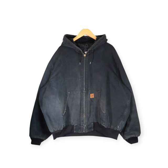 美品　Carharttアクティブジャケット xxlサイズ ブラック POST JUNK / 00's CARHARTT USA製 ブラック コットンダック