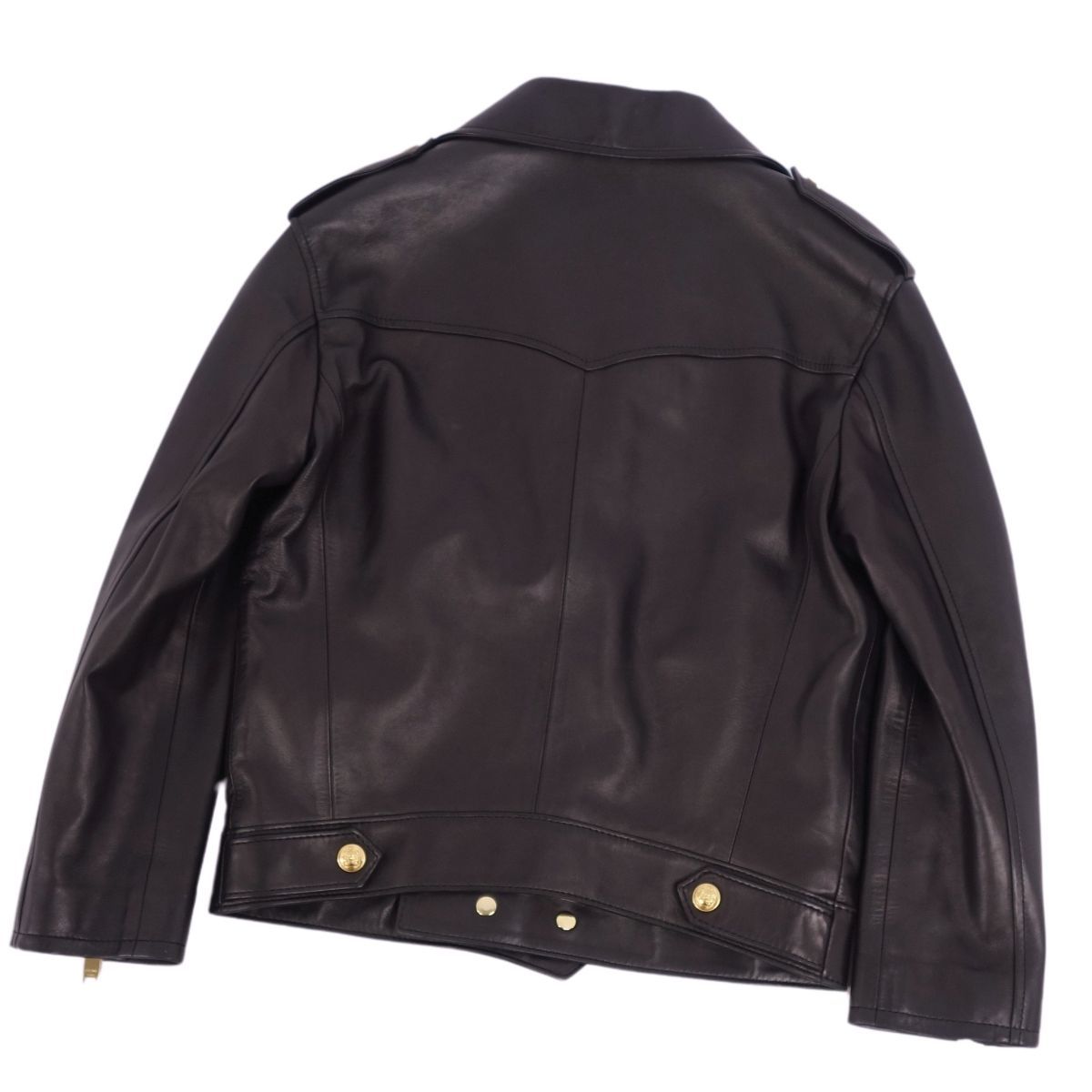 極美品 セリーヌ CELINE ジャケット 22AW レザージャケット バイカー 