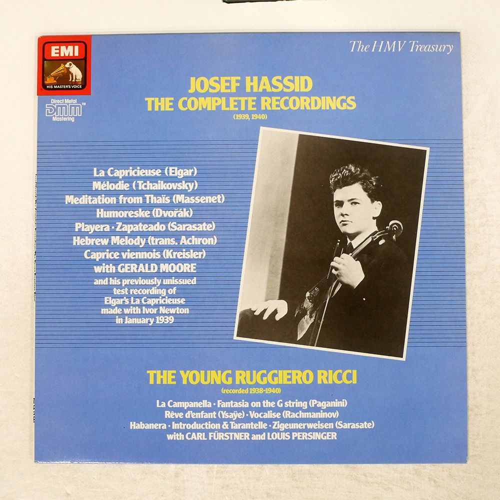 UK盤 JOSEF HASSID|THE COMPLETE HASSID | THE YOUNG RICCI|HIS MASTER S VOICE EH2912301 LP