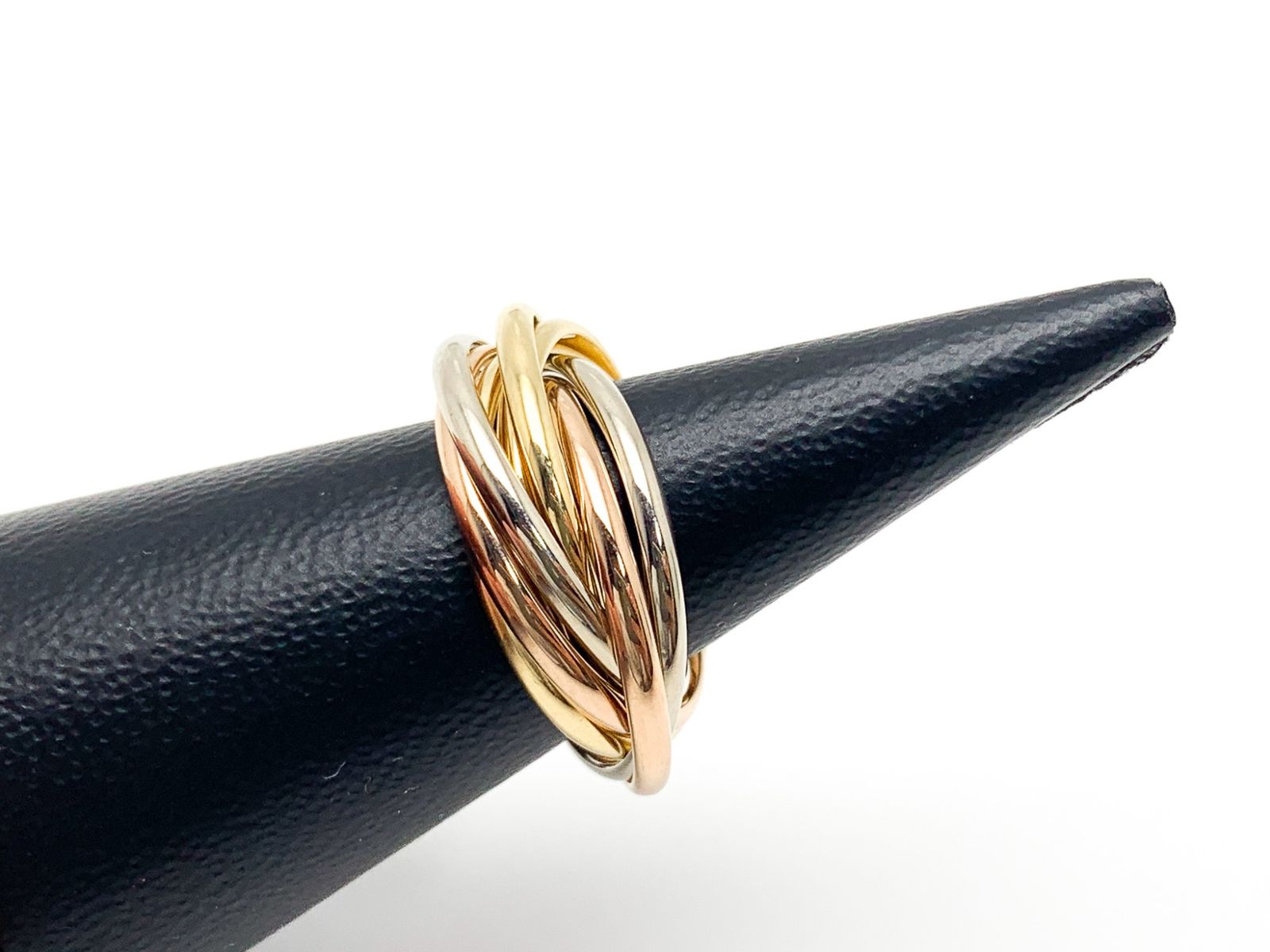 Cartier カルティエ 750 K18 スリーカラー トリニティ リング 7