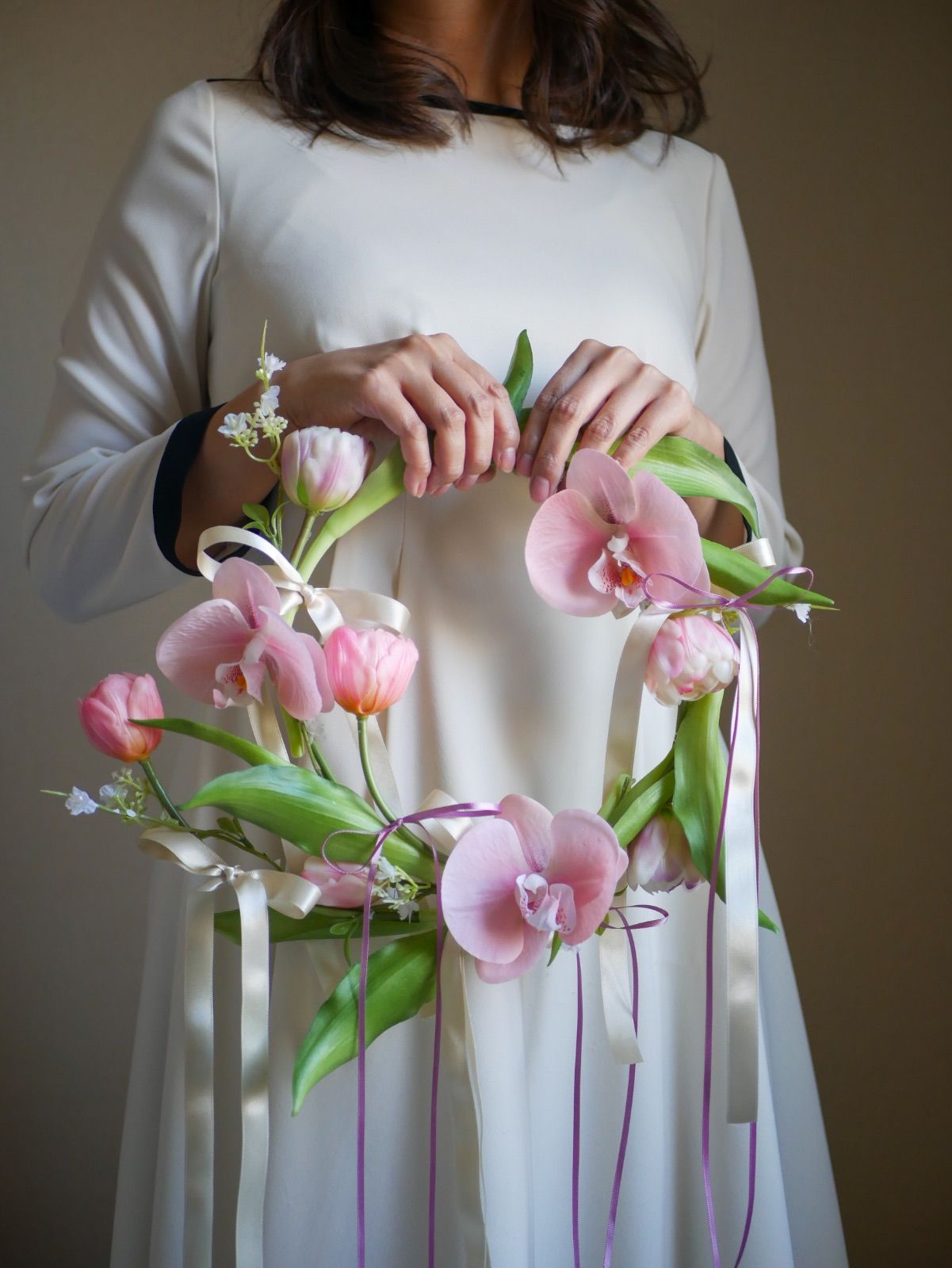 参考]i冬のシックなオーナメントとシャーベット色プチシェル貝殻