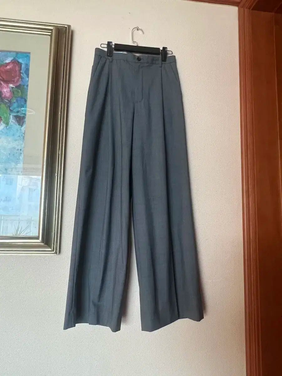 FACADE PATTERN TIMELESS ウール ワイド スラックス M チャコール