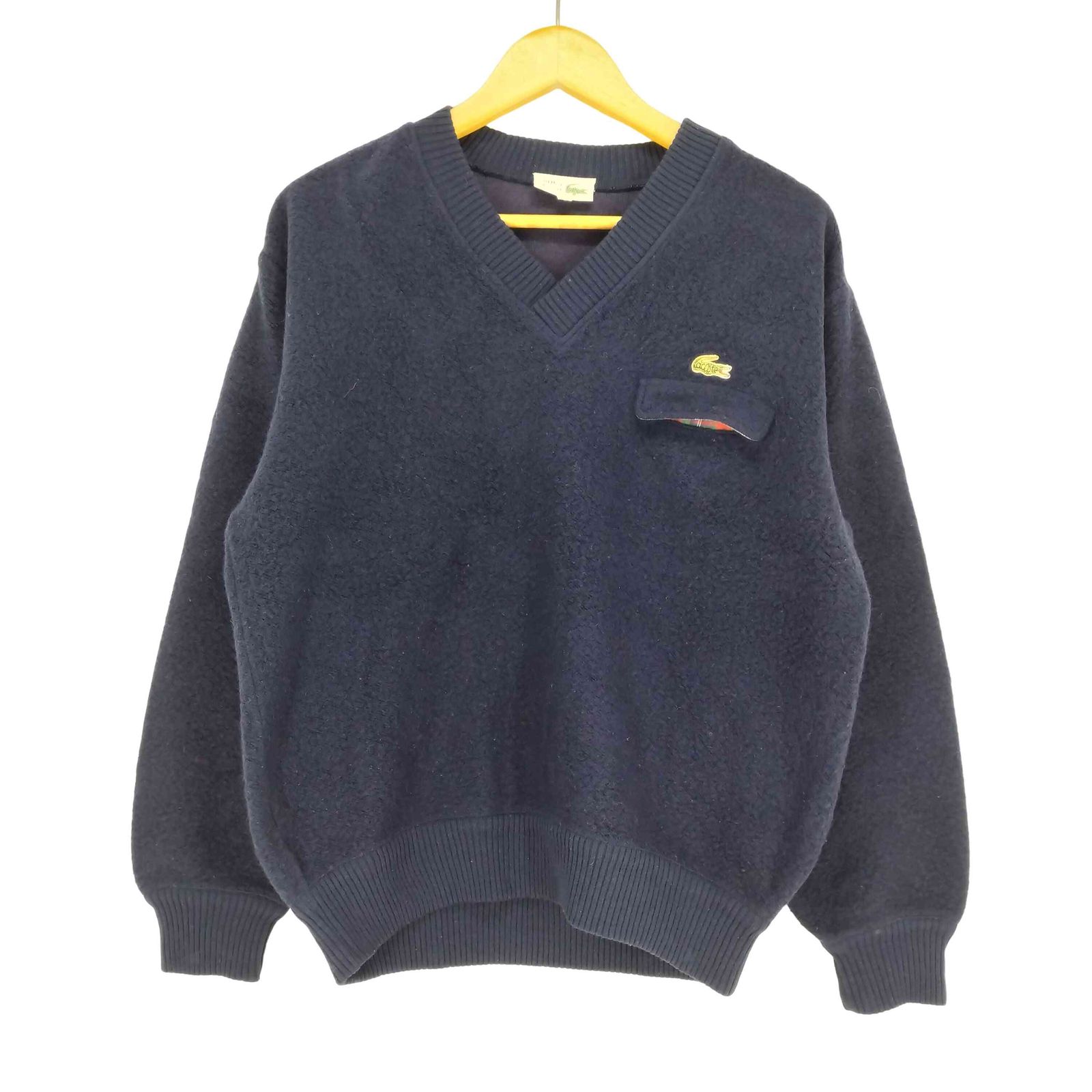 シュミーズラコステ CHEMISE LACOSTE ロゴ刺繍1ポケットVネックニット 