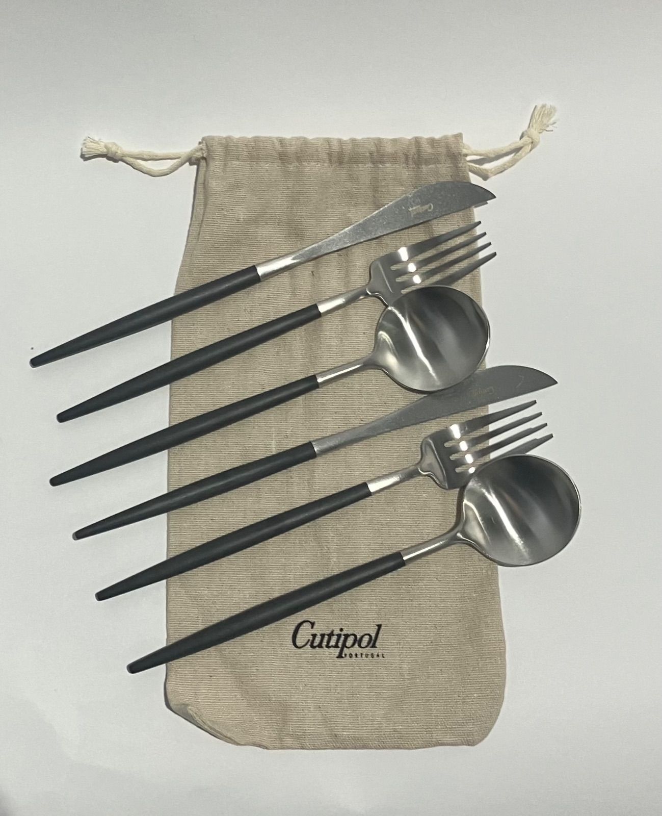 問い合わせ用 訳あり品】 CUTIPOL カトラリー CUT-GOA-6PCS-SV_BK 34246