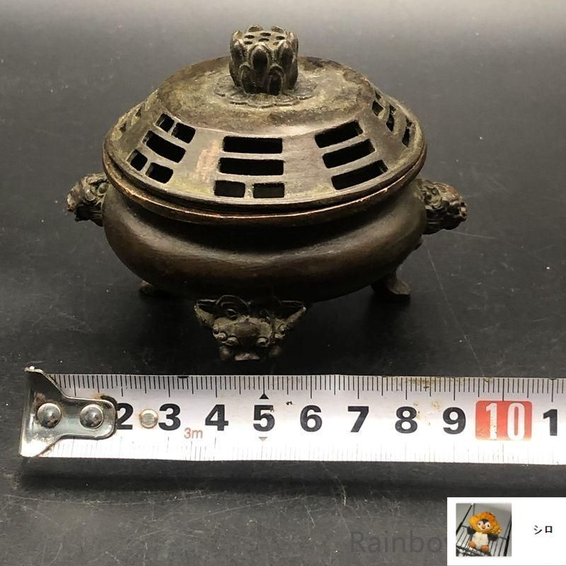 銅器 三層獅足祥雲紋薫香炉 茶道檀香炉 盤香炉 仏具 工芸品 置物 銅器 三層獅足祥雲紋薫香炉 茶道檀香炉 盤香炉 仏具 工芸品 置物