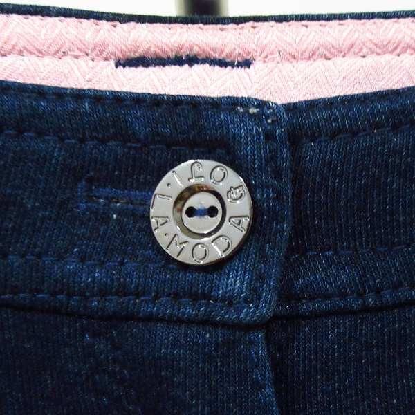 anc 伊太利屋 GKITALIYA パンツ 7 青系 デニム 刺繍 フリンジ