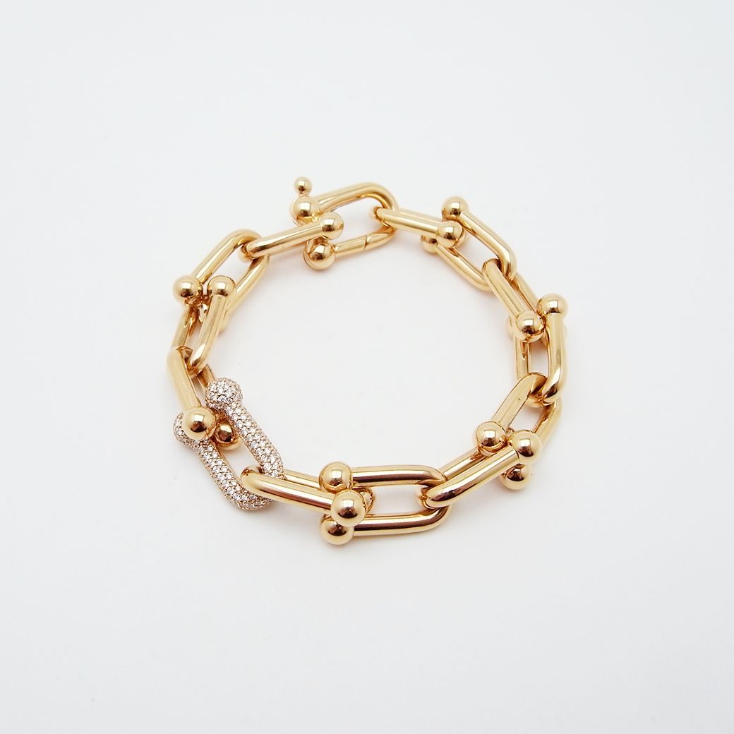 ティファニー ハードウェア ミディアム 偽り リンク ブレスレット au750 