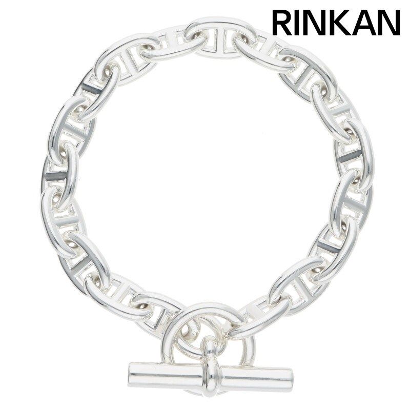 エルメス Chaine d Ancre MM シェーヌダンクルMMシルバーブレスレット メンズ 18LINK