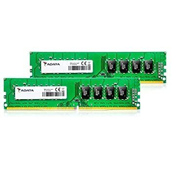 【中古】ADATA DDR4-2666MHz CL19 288Pin Unbuffered DIMM デスクトップPC用 メモリ 4GB×2枚 AD4U2666J4G19-D