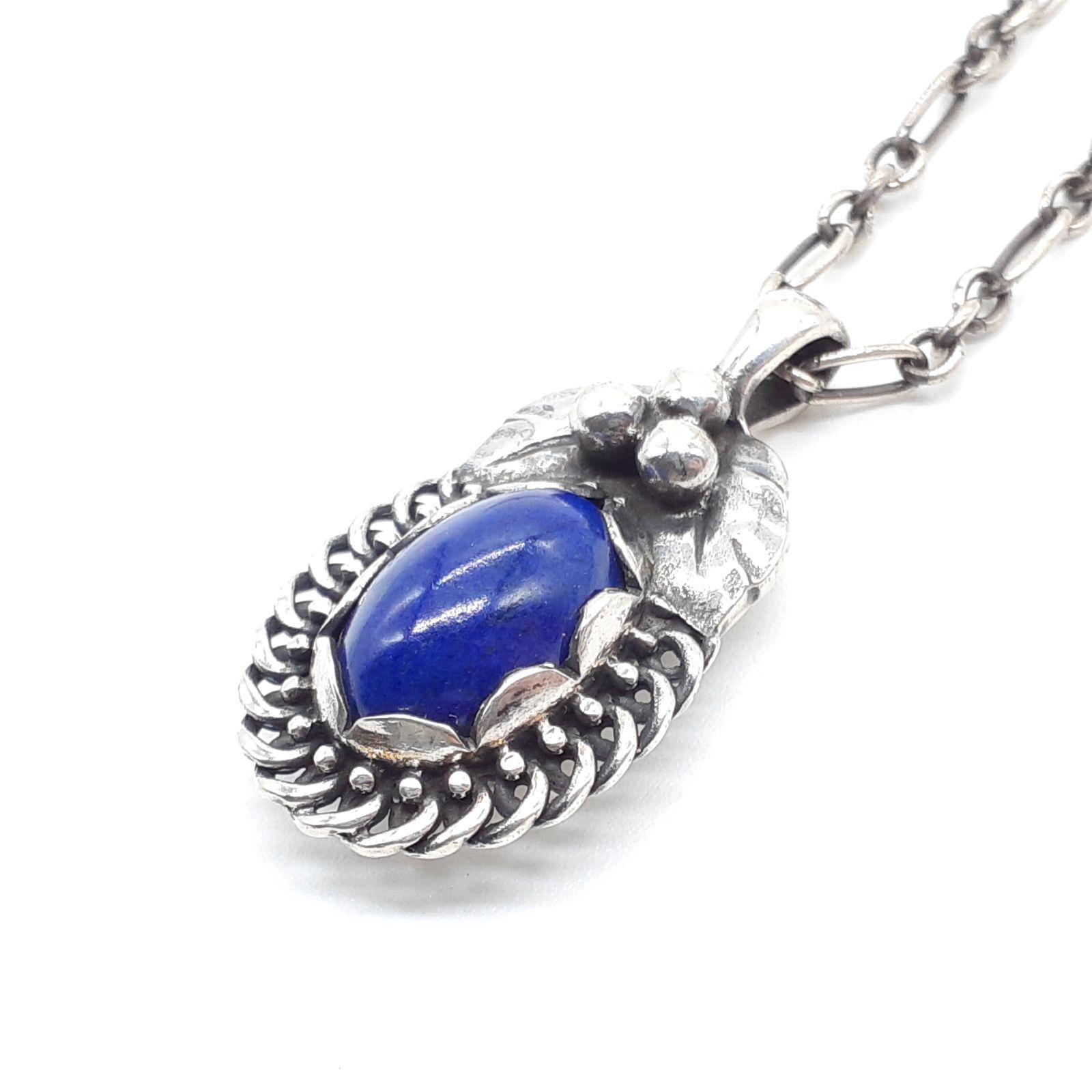 ジョージ ジェンセン1992イヤーペンダントラピスラズリ