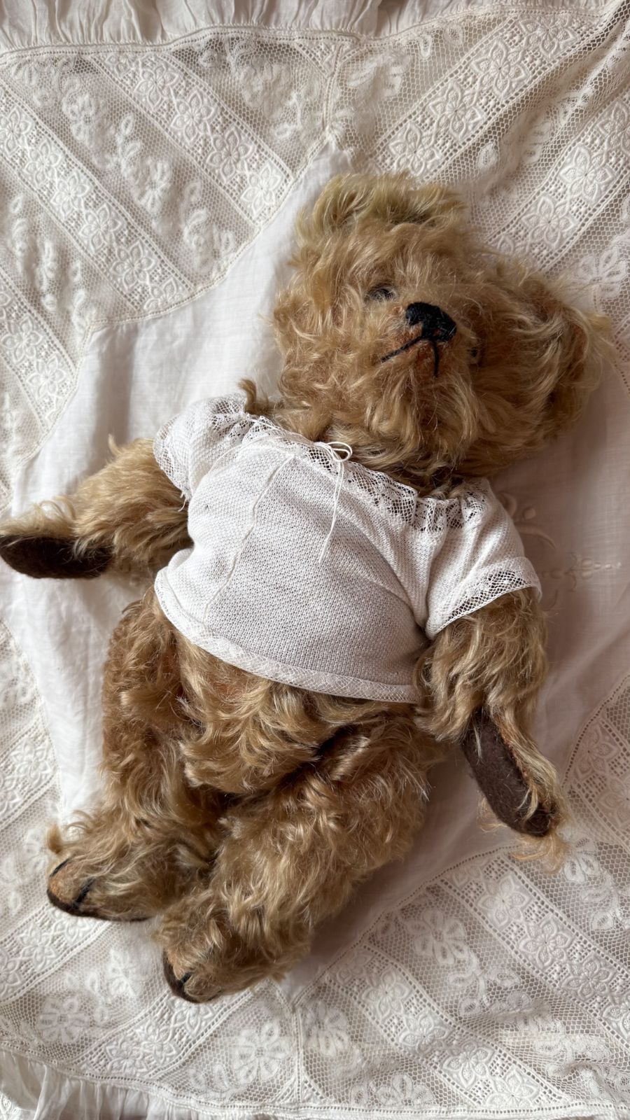 フランス FADAP社 テディベア 1940~1950s ローズの花輪 - メルカリ