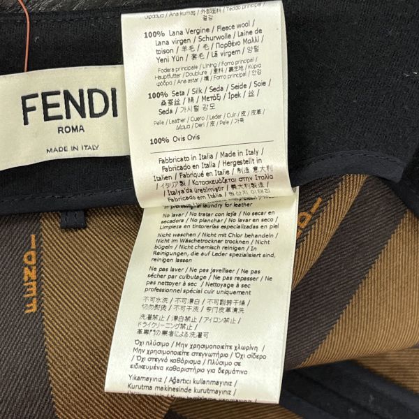 フェンディ Fendi ロングタイトスカート 異素材 黒 ウール シルク 38 M 9号 レディース S5V373 GULLKHAN_COM