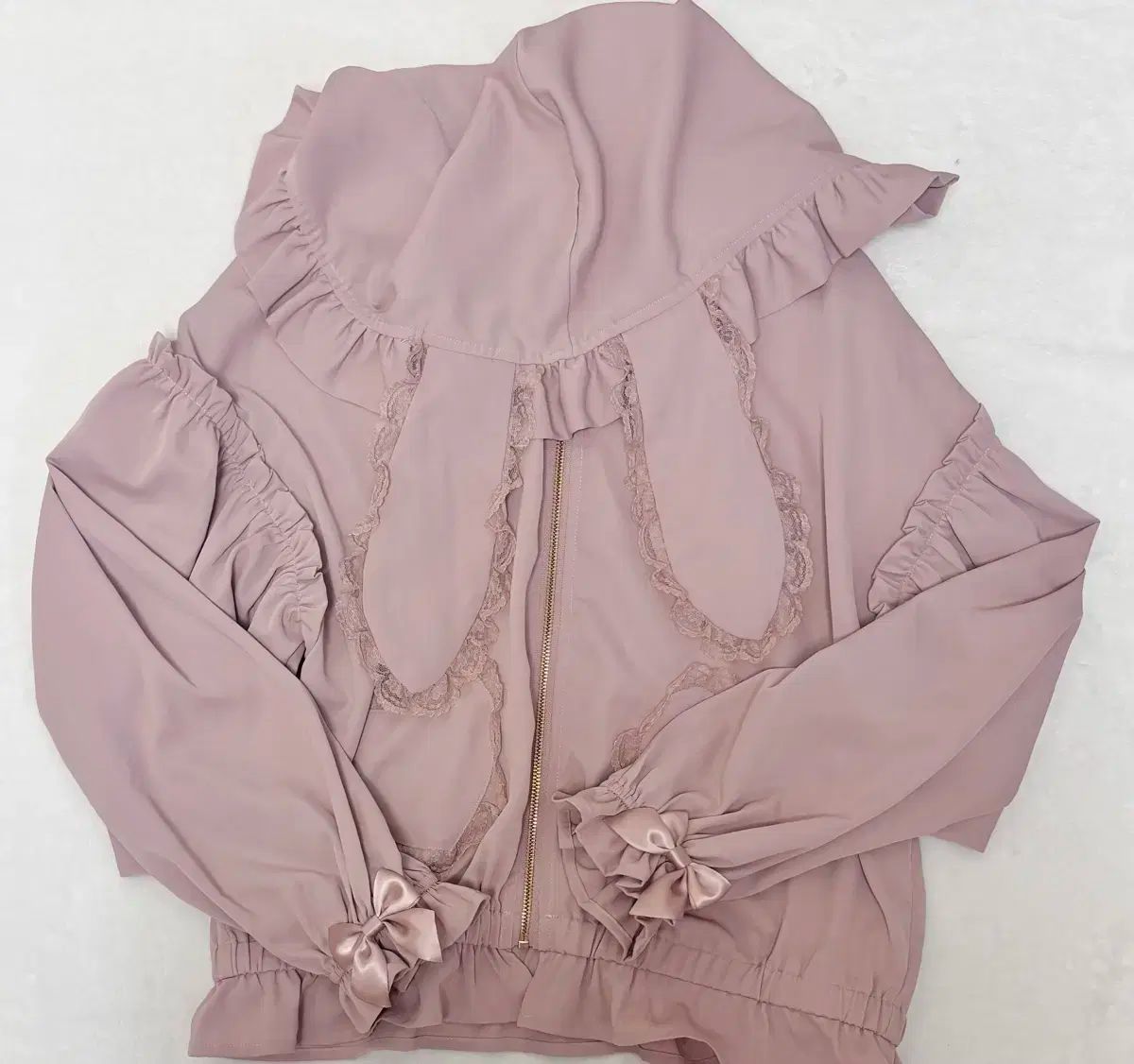 Secret Honey シークレットハニー ハニー うさみみ ボリューム フード カーディガン アウター ピンク