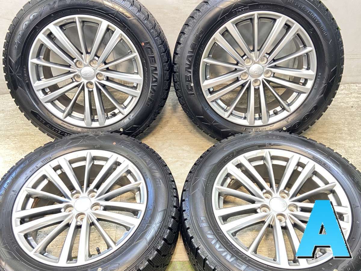 送料込み 225/60R17 グッドイヤースタッドレスホイール付残り溝7.5ミリ