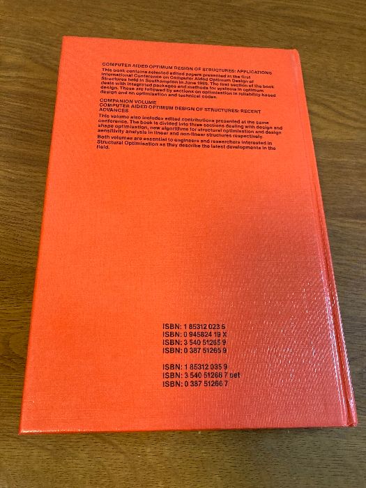 参考書まとめ売り Computer Aided Optimum Design of Structures: Applications