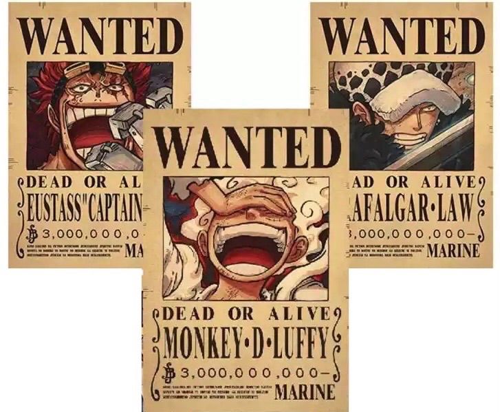 最終値下ワンピース　 30億ルフィWANTED 新四皇手配書コンプリートセット 30億ルフィWANTED 新四皇手配書 黒ひげ ティーチ - メルカリ