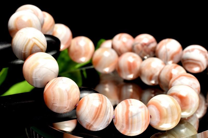 天然瑪瑙◇ブラジル産 クレイジーレースアゲート 13mm ブレスレット 1
