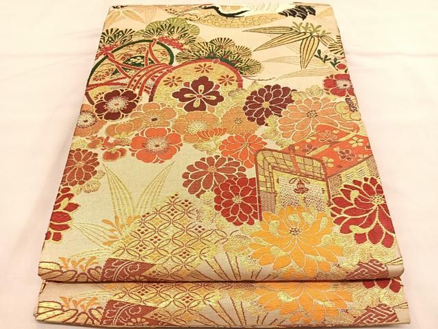 さんぺいです❣️ 【着物と帯 時流】F25287◆正絹 アンティーク 丸帯◆ アンティークの着物と丸帯セット② アンティークの着物と丸帯