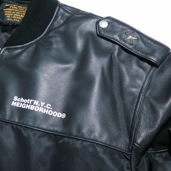 NEIGHBORHOOD ネイバーフッド X Schott ショット 23AW NHXSchott