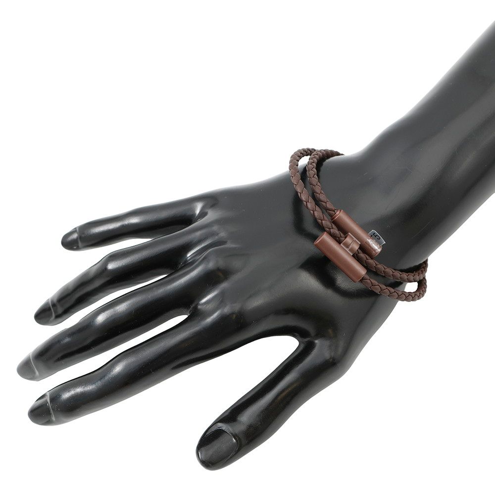 入手困難 エルメス ブレスレット トゥルニ トレッセ ブラウン|ブラウン金具 スイフト サイズT5 HERMES アクセサリー ソーブラウン メンズ