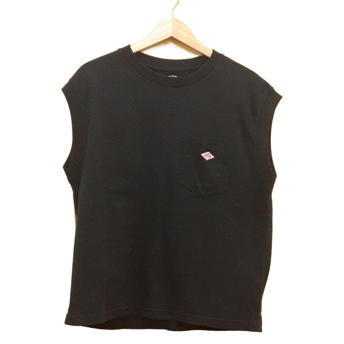 新品未使用　DANTON 半袖シャツ 36 黒 DANTON(ダントン) ノースリーブTシャツ サイズ36 S メンズ美品