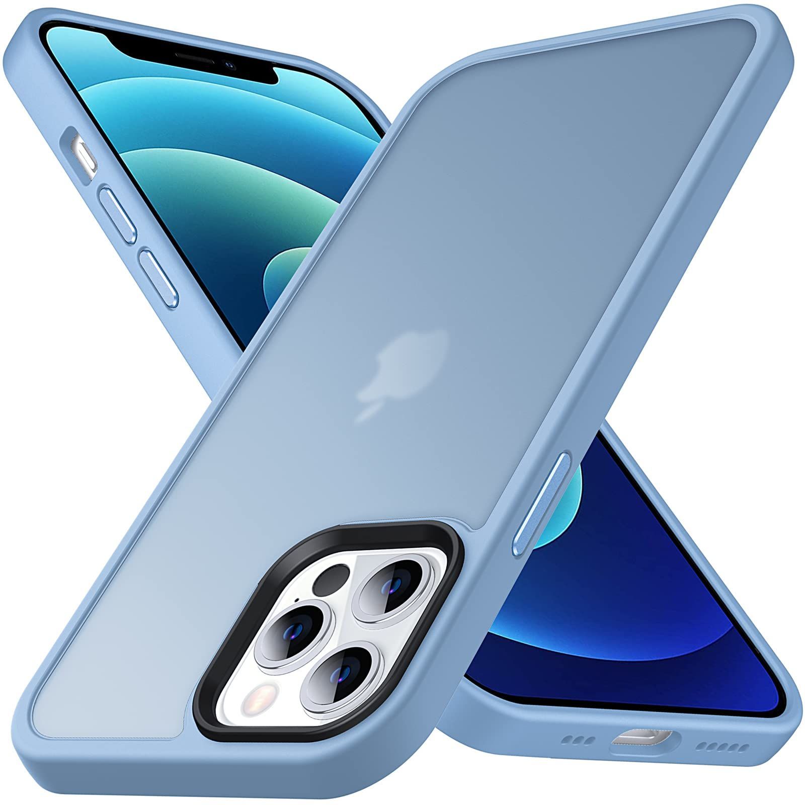 Anqrp iPhone12用 ケース iPhone12Pro ケース 半透明 耐衝撃 滑り止め 米軍MIL規格 指紋防止 マット感ケース ストラップホール付き ワイヤレス充電対応 スマホケース アイフォン12/12Pro カバー 6.1イン
