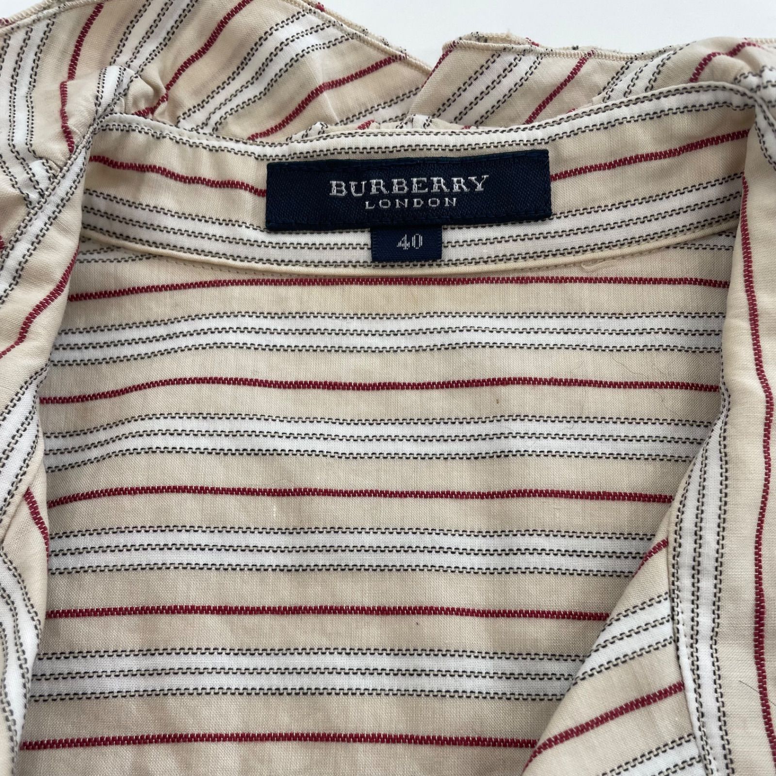 BURBERRY バーバリー 半袖シャツ ブラウス ホース刺繍ロゴ
