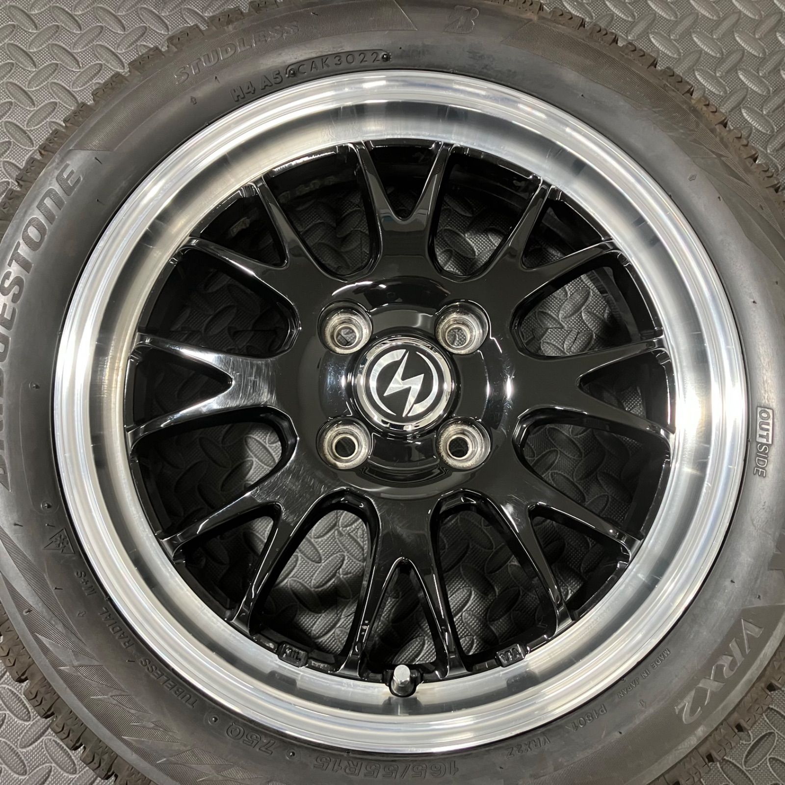 22年製 165|55R15 ブリヂストン ブリザックVRX2 BADX エスホールド S-8M タント スペーシア N-BOX スタッドレス 3497