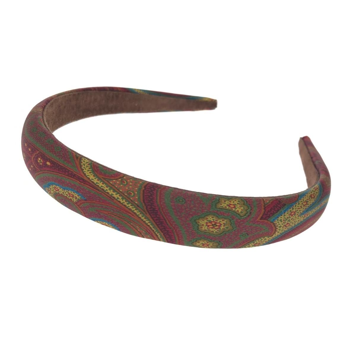 良好 ETRO エトロ カチューシャ マルチカラー/ボルドー