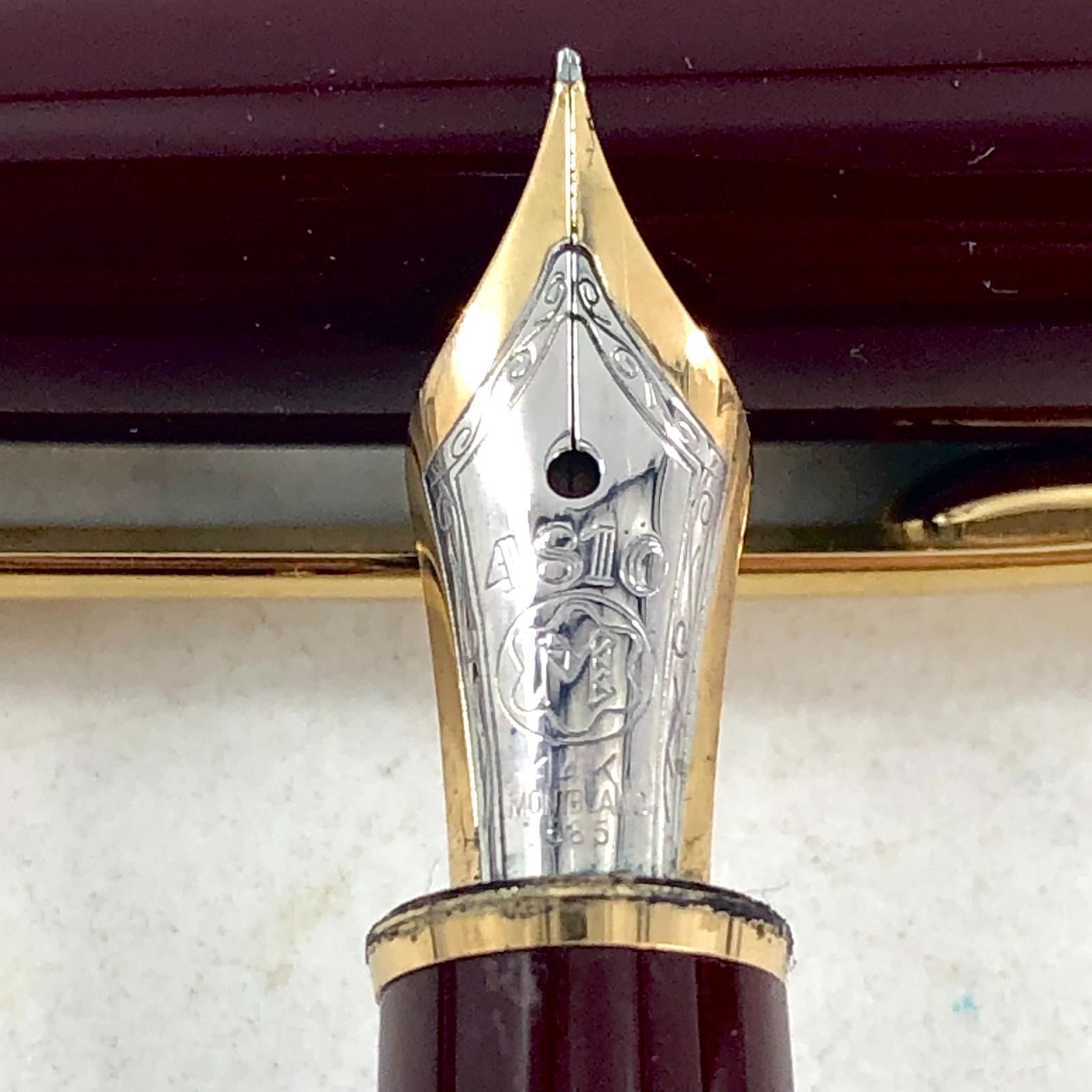 モンブラン 万年筆 マイスターシュテュック ボルドー 14k MONTBLANC