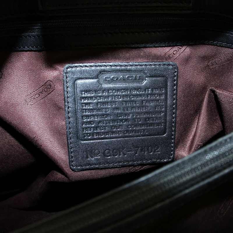 コーチ COACH トートバッグ ハンド レザー ナイロン ロゴ チャーム付き