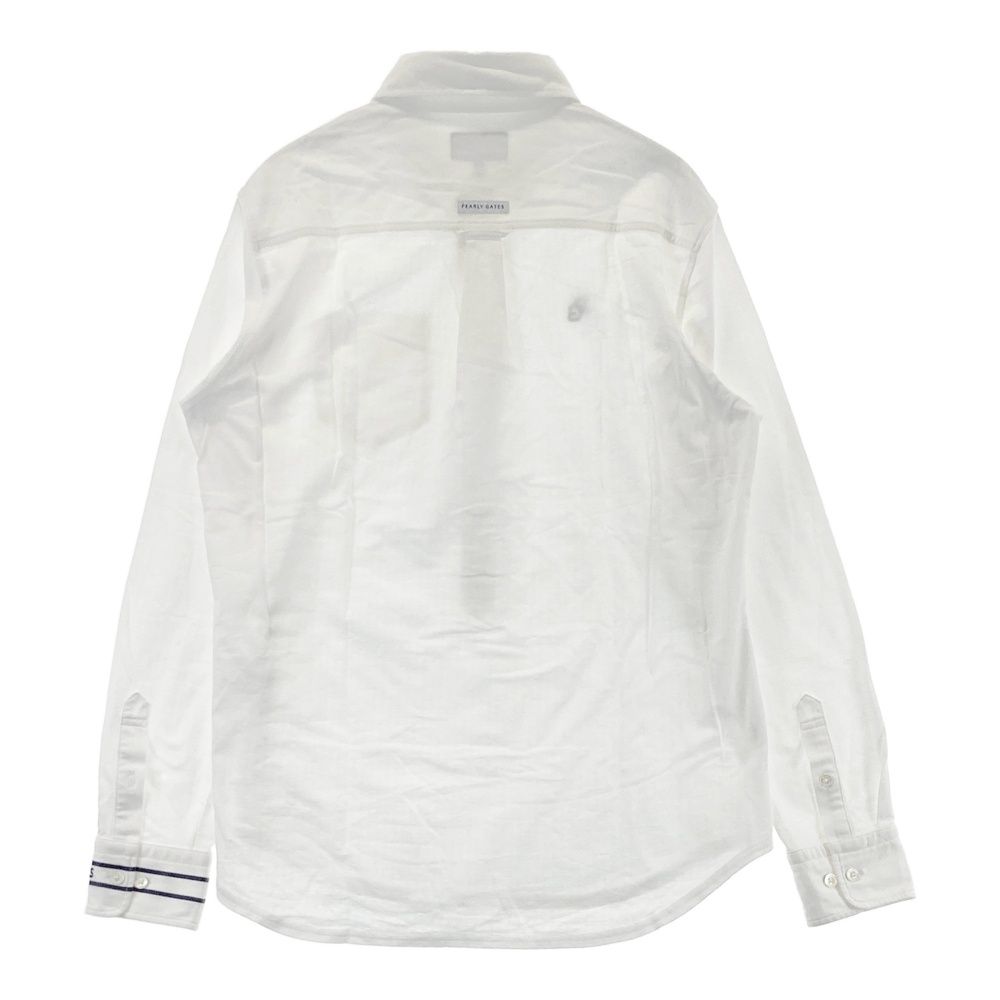 サイズ 4 PEARLY GATES パーリーゲイツ 長袖ポロシャツ ボタンダウン ホワイト系 240101533263 ゴルフウェア メンズ ストスト
