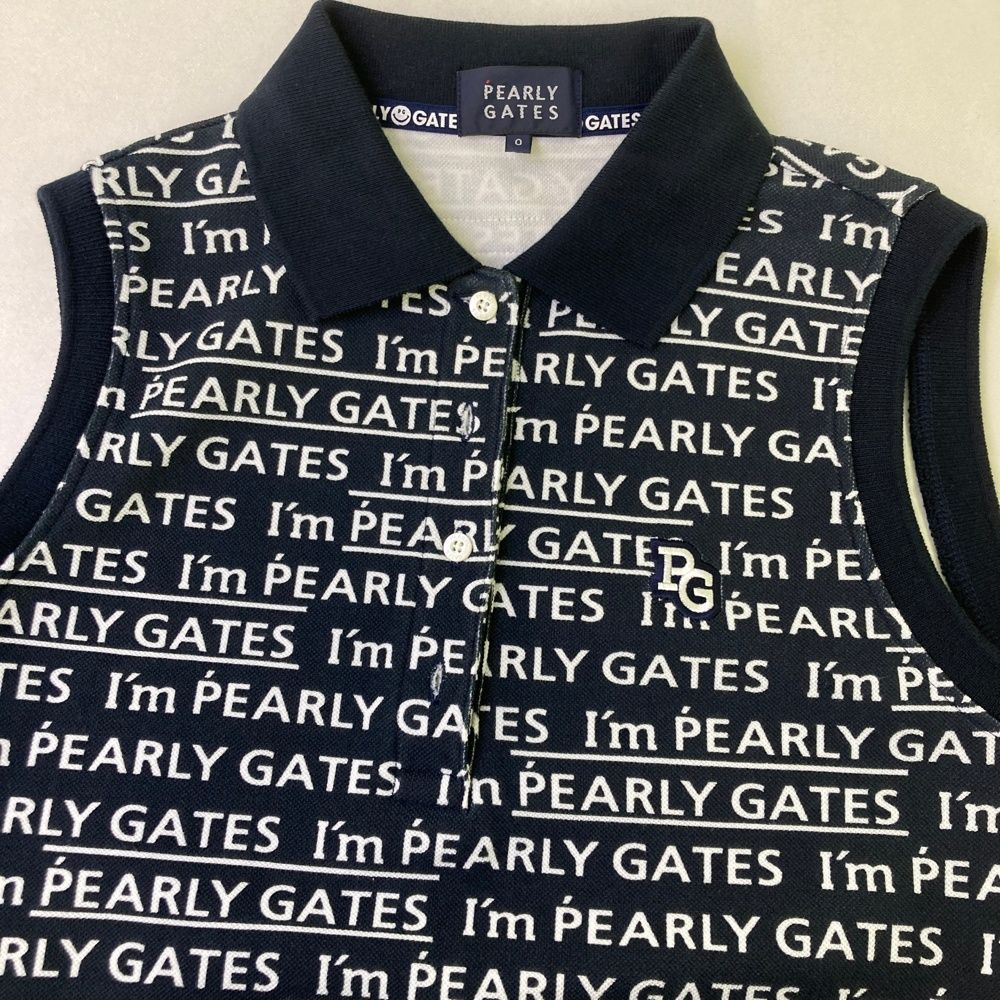 PEARLY GATES ゴルフウェア/pgg/ノースリーブポロシャツサイズ0 サイズ：0 PEARLY GATES パーリーゲイツ ノースリーブポロシャツ 総柄