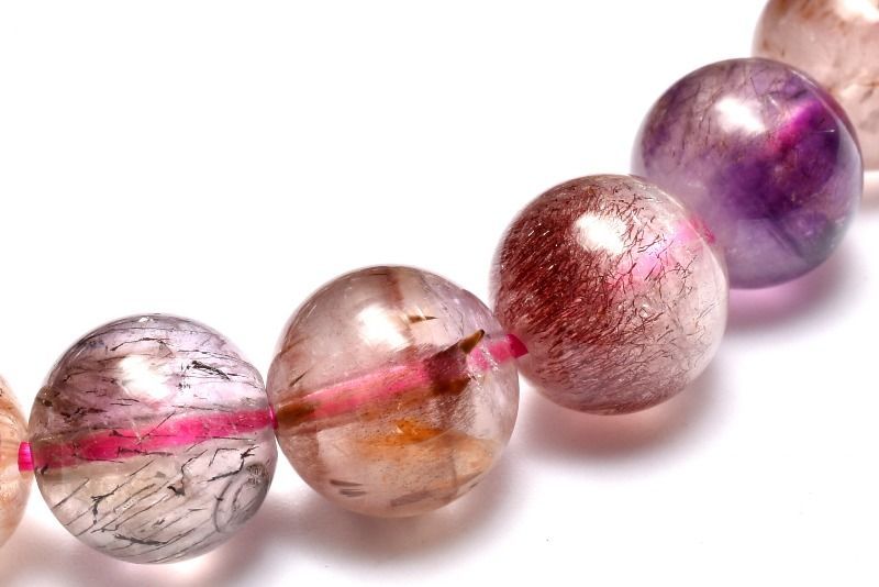 １点物 上質 マルチ スーパーセブン 9mm ブレスレット パワーストーン 天然石 _MA9481