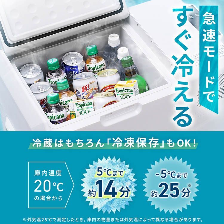 公式】ポータブル冷蔵庫 冷蔵冷凍庫 20L IPD-2B-W ポータブル