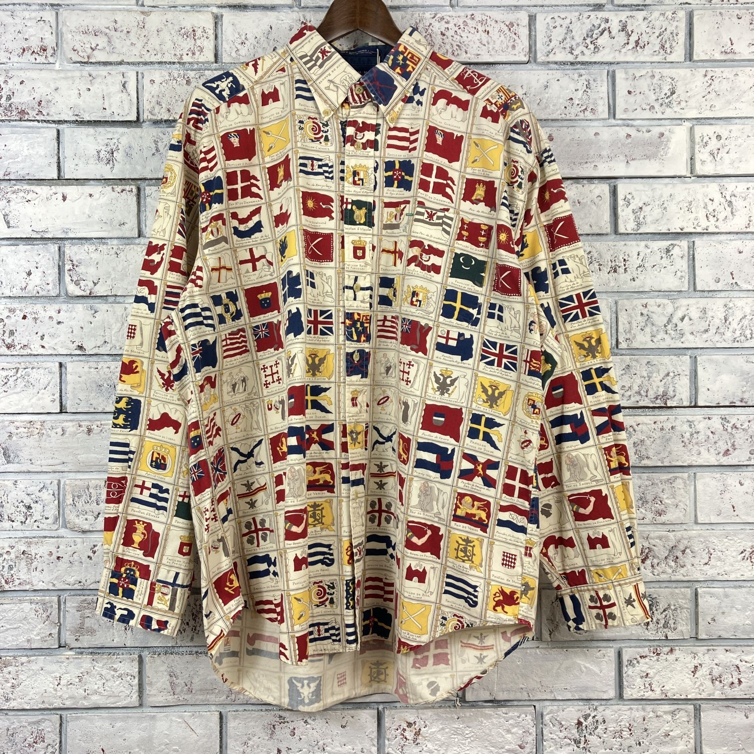 トミーヒルフィガー 総柄 ボタンダウン シャツ TOMMY HILFIGER COTTON 
