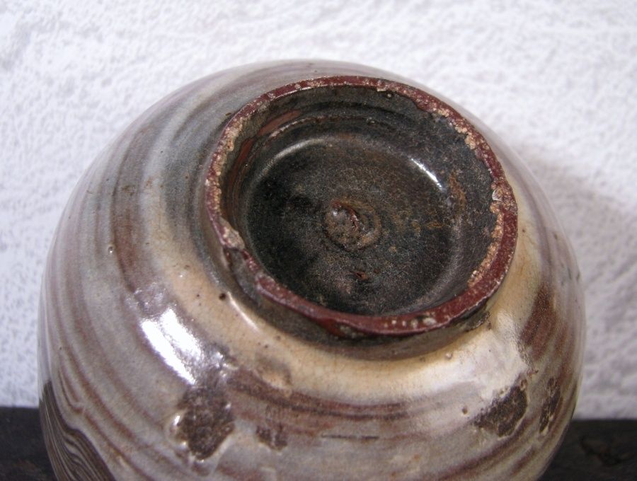 古唐津 木原窯 刷毛目茶碗 幅：10.5cm 桐箱付 江戸初期/25i005 トップ