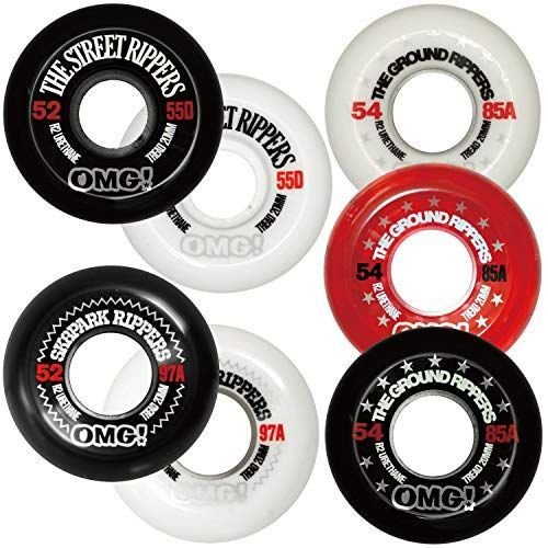 ホワイト_56mm オーエムジー(OMG!) スケボー スケートボード ウィール SK8PARK 97A 56mm ホワイト ４個１セット