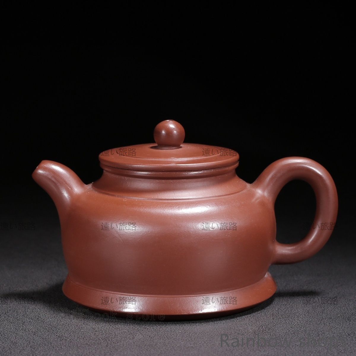 旧蔵出 稀少 宜興紫砂紅泥手彫 紫砂壺 茶壺 酒壺 急須 茶道具 煎茶道具 貴重 在銘 旧蔵出 原鉱清水泥 酒壺紫砂壺 底款：顧景舟 中国古美術