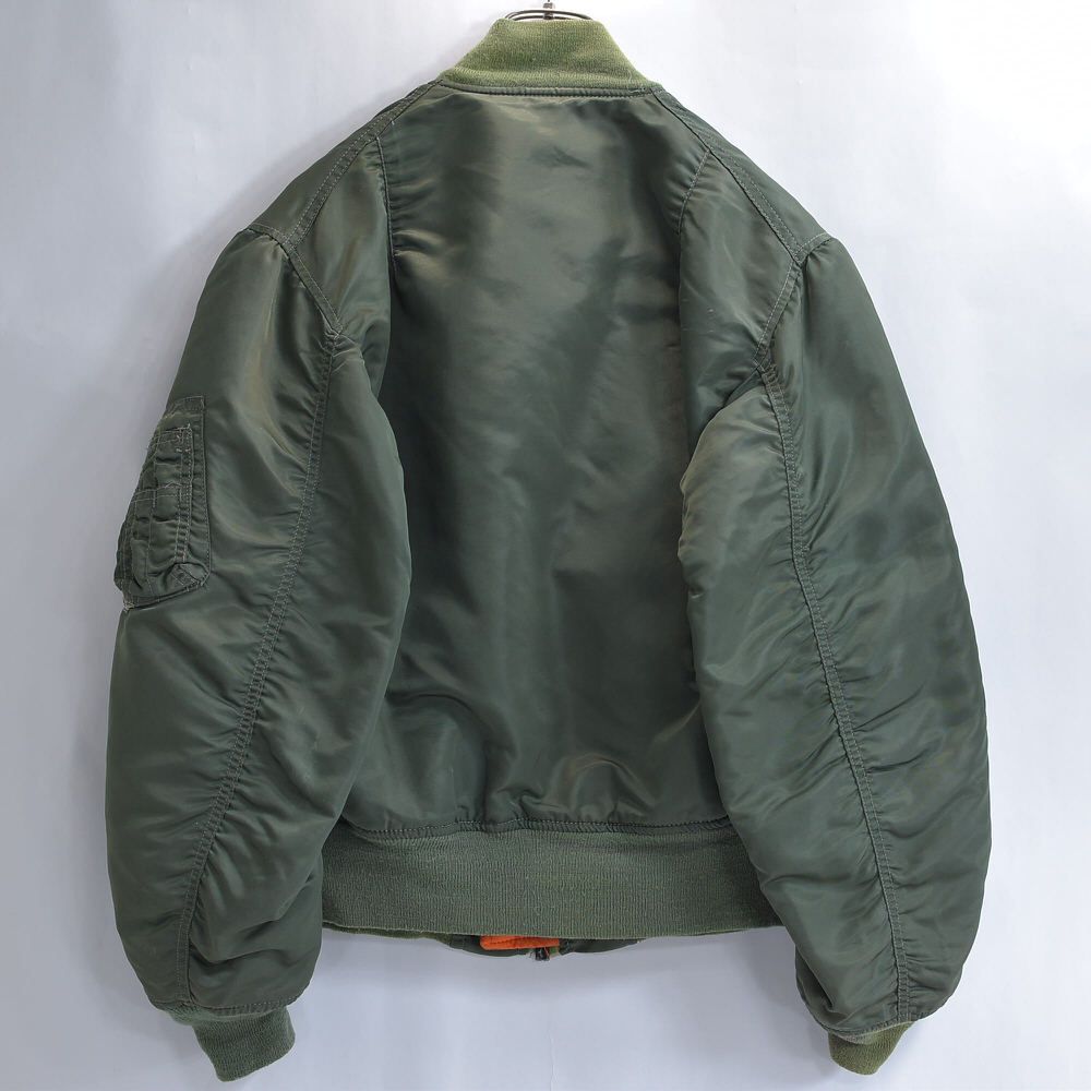 80s アメリカ製 ALPHA INDUSTRIES 民間品 MA-1 フライトジャケット 
